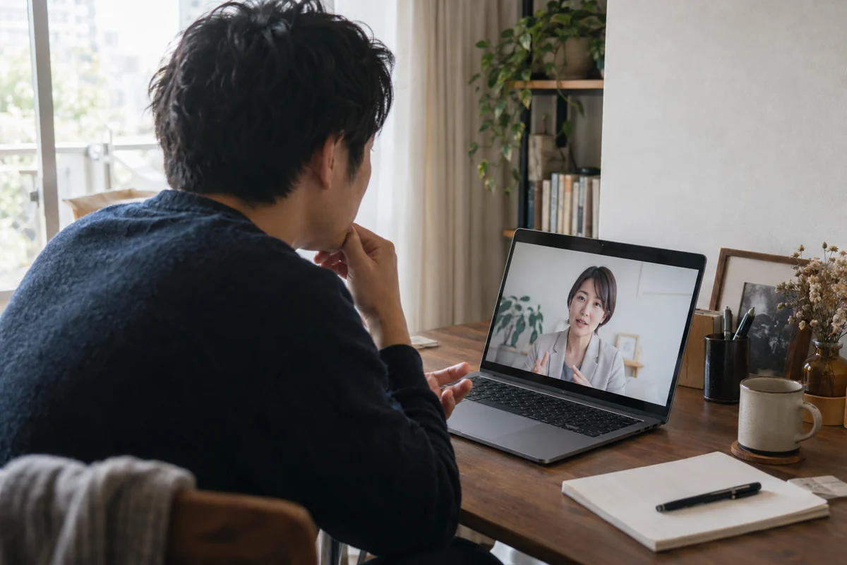 無料カウンセリングで想いを整理する様子