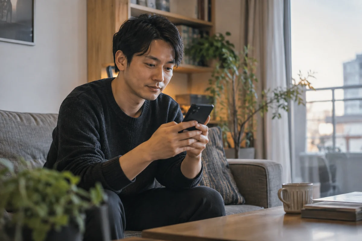 希望条件と価値観からお相手を探す様子